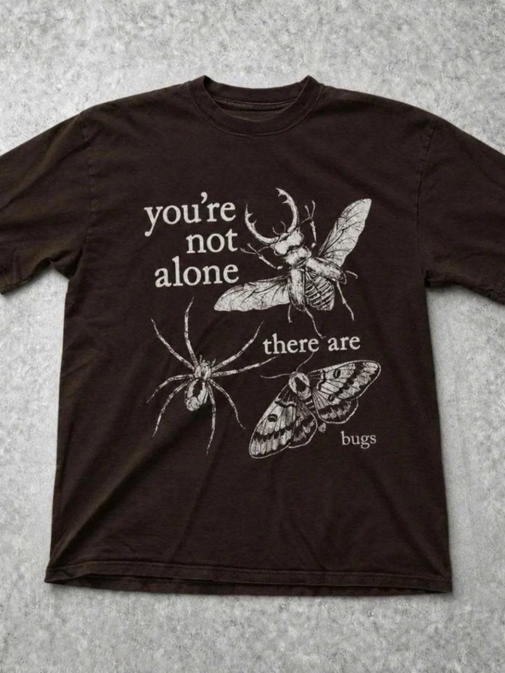 You’re not alone graphic tee, there are bugs music shirt